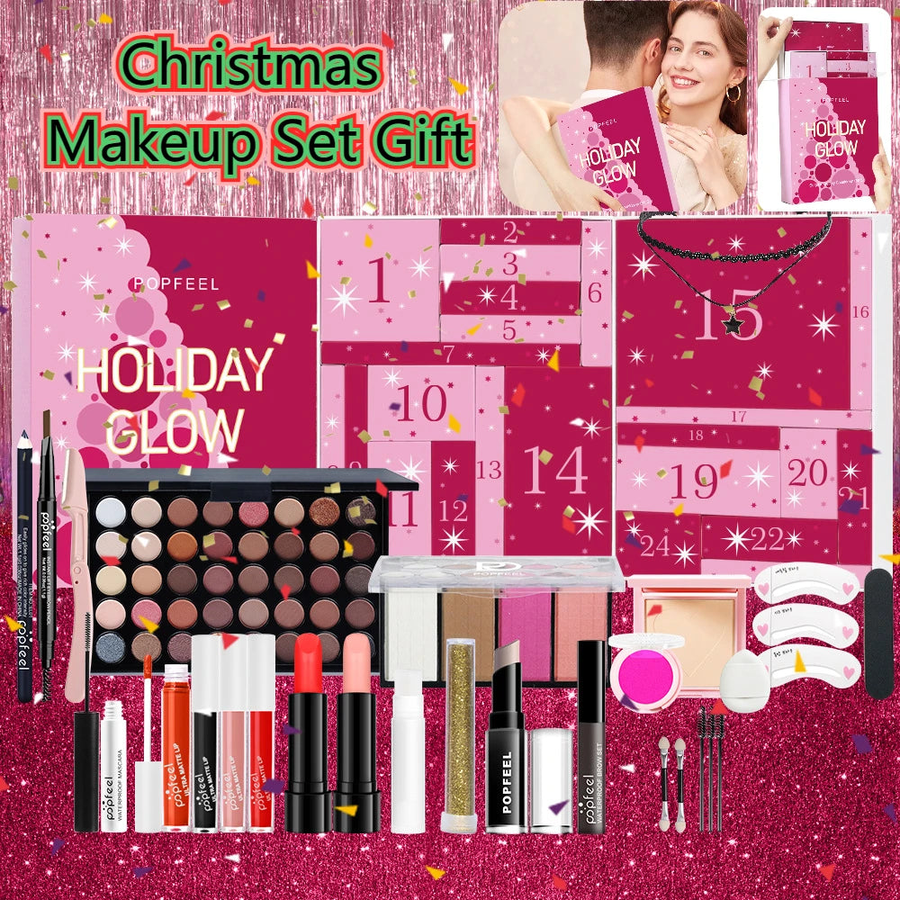 24-Piece Holiday Beauty Advent Calendar Makeup Gift Set