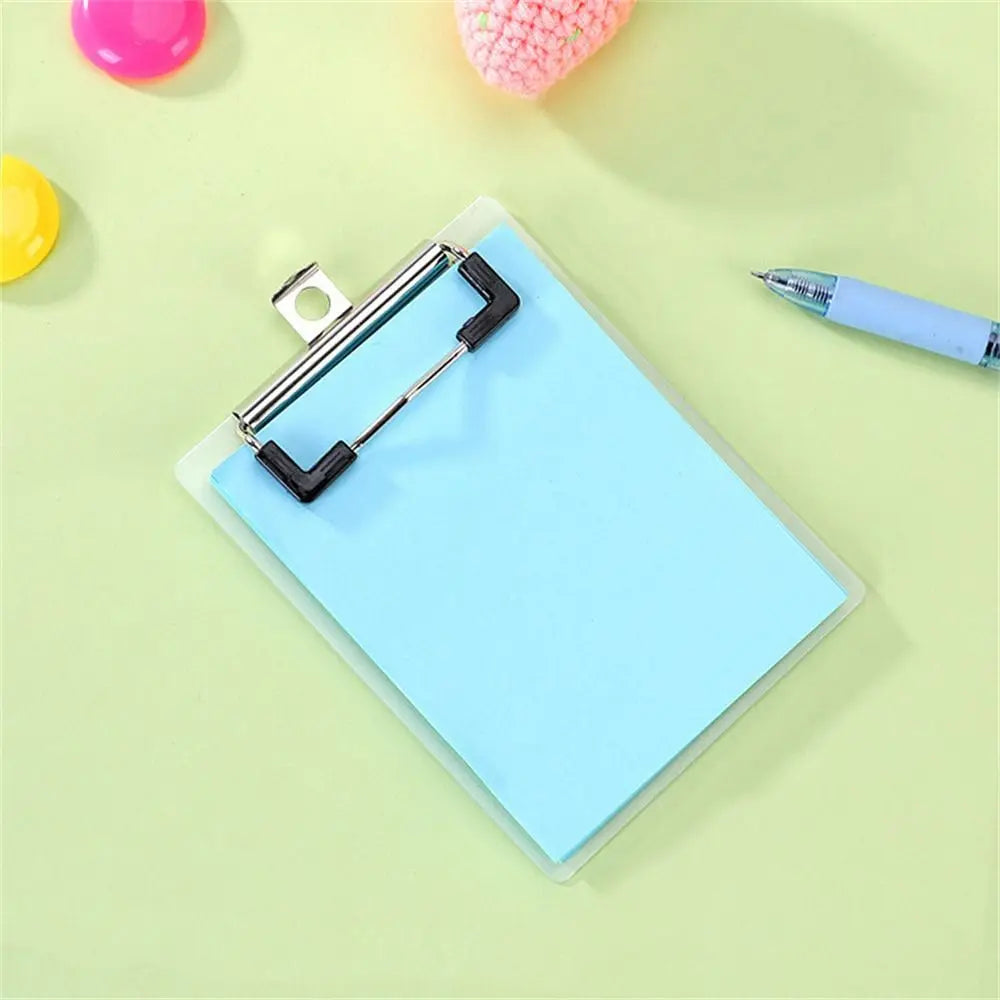 Notebooks 50sheets Clipboard Notepads Writing Pad Paper Holder Clip Folder Board Thickened Panel Mini Memo Pad Stationery Peaceful Pleasures Health and Wellness blue