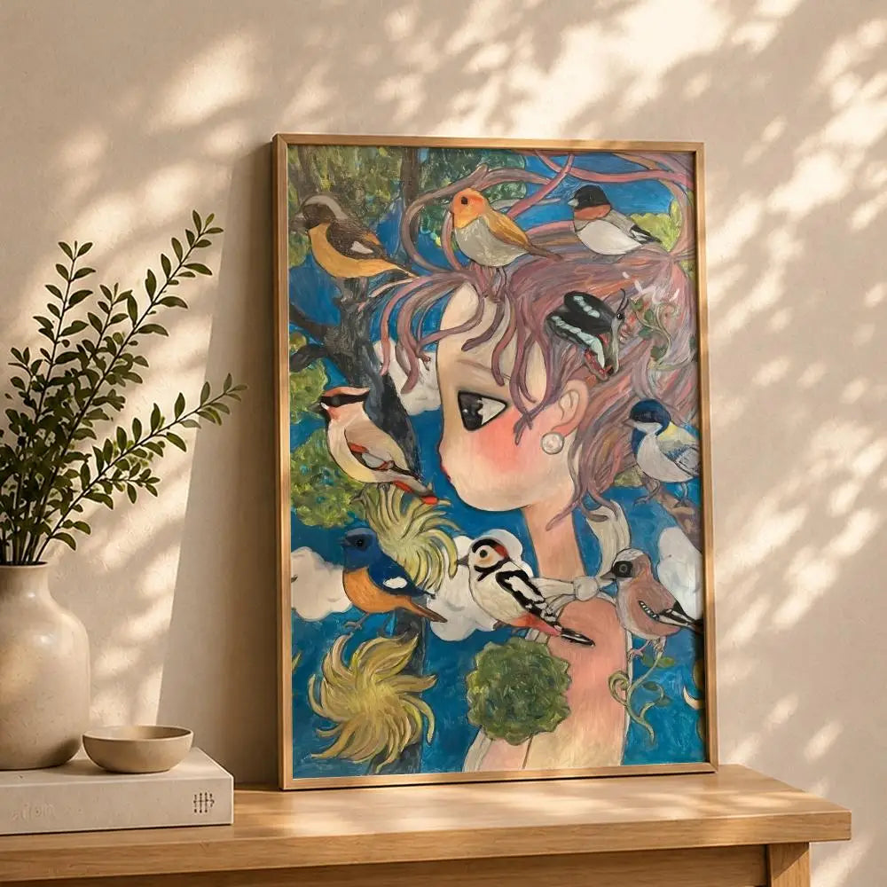 Artist A-Aya TakanoS Poster HD Self Adhesive Waterproof Wall Art Ideal for Home Office Dorm Bedroom Great Gift Peaceful Pleasures Health and Wellness White11 50X70cmNoframe