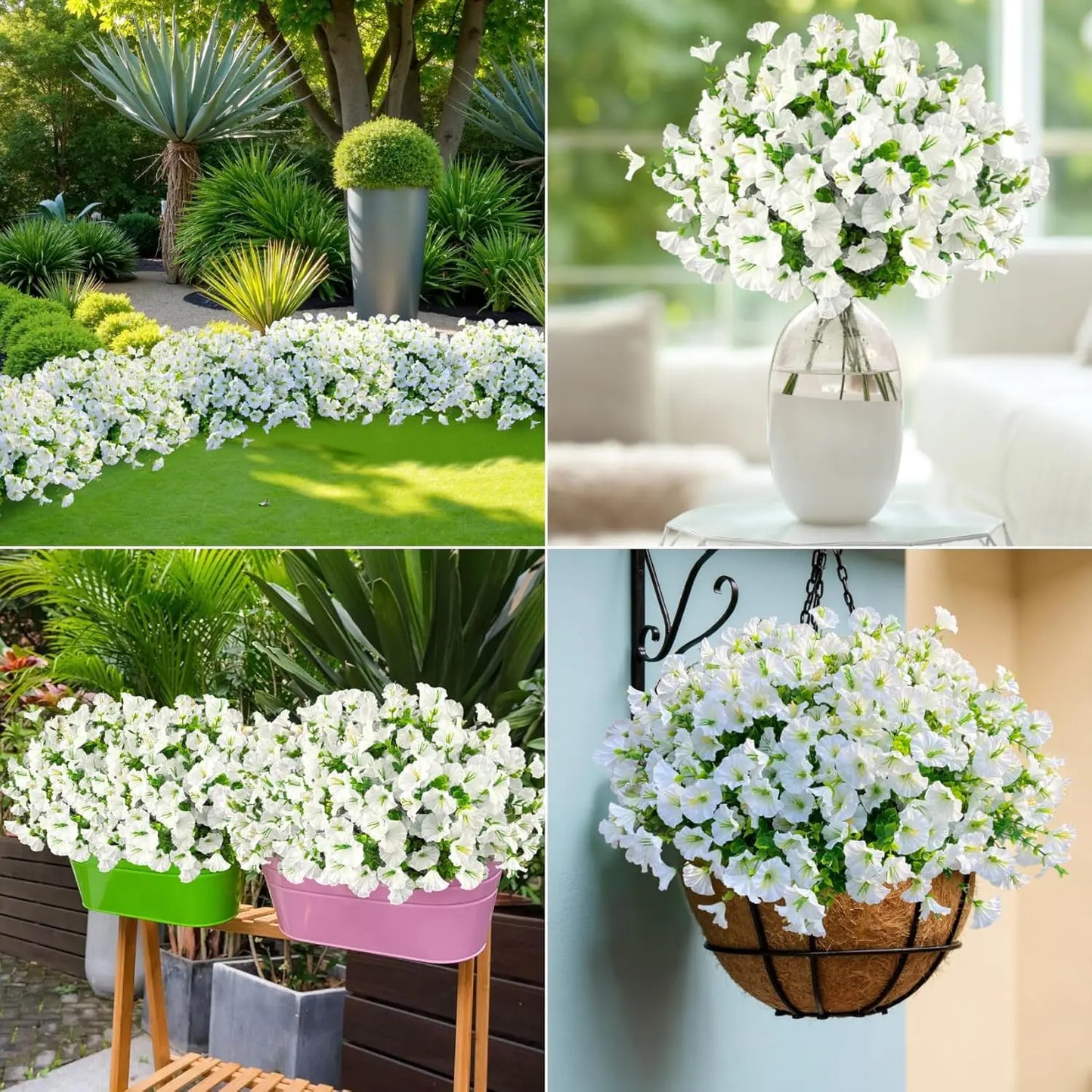 Silk Hydrangea Rose Artificial Flower String 75cm – Home Décor
