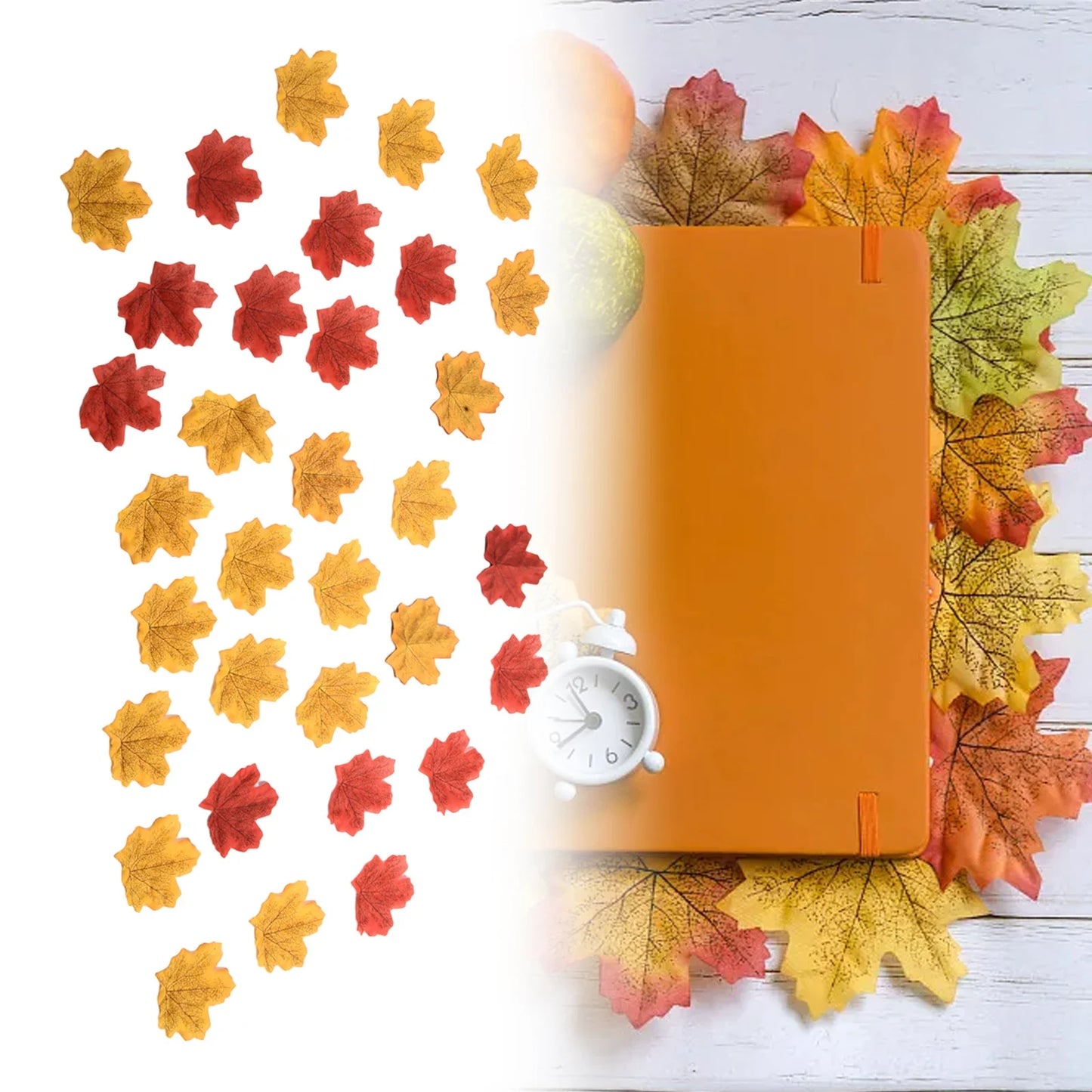 Artificial Autumn Maple Leaves 100/200pcs – Fall Wedding Decor