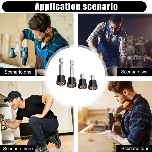 Magnetic Screwdriver Bit Set | 4-Piece Carbon Steel 25mm & 50mm Screwdriver Bit Set Peaceful Pleasures Health and Wellness CN