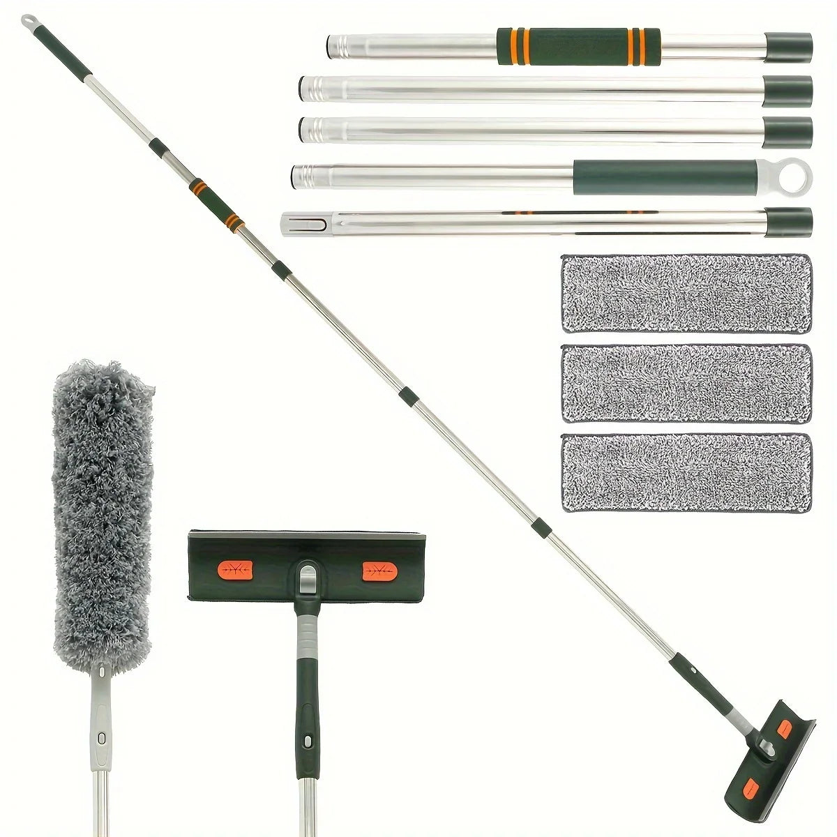 144/206CM extendable splicing rod floor scraper household window cleaning wiper glass scraper window wiper cleaning tools Peaceful Pleasures Health and Wellness