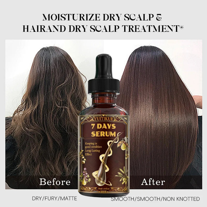 YUITIKUE 7 Days Hair Serum | Natural Plant Extracts Blend | For Long-Lasting Hair Condition & Gentle Daily Nourishment Care 30ml Peaceful Pleasures Health and Wellness