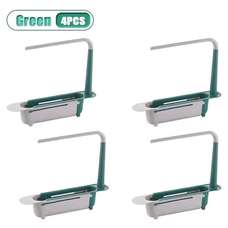 Expandable Sink Caddy Drain Basket | Sponge & Soap Organizer