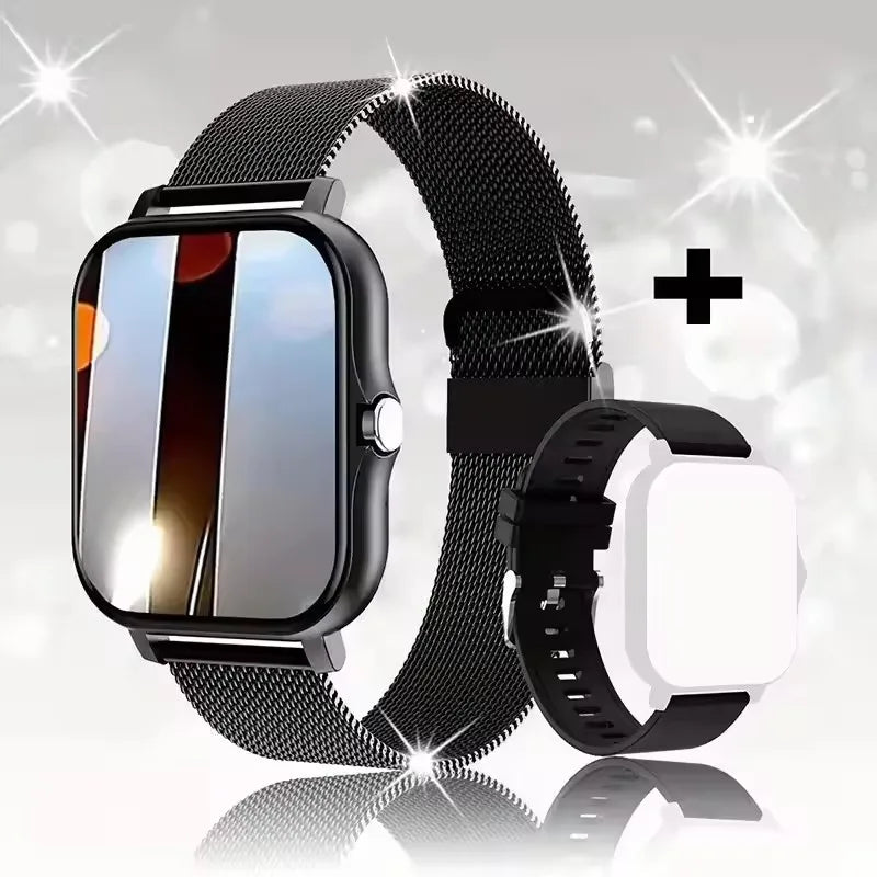 New Smart Watch 2.01 Inch HD Display Answer Make Call Message Preview Sport Modes Smartwatch DIY Dial Weather Forecast Men Women Peaceful Pleasures Health and Wellness Bk20Milan