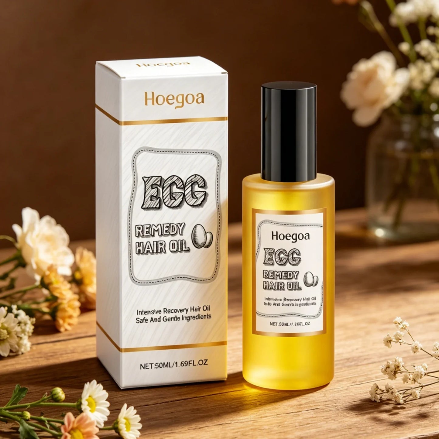 Hoegoa Egg Remedy Hair Oil – Frizz Repair & Nourishing 50ml