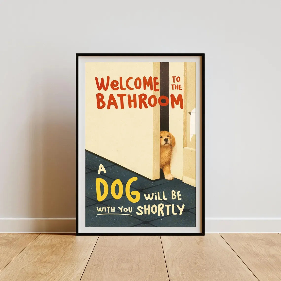 Funny Cat Bathroom Canvas Wall Art Print – Cat Lover Gift Canvas Wall Art Print Peaceful Pleasures Health and Wellness TR12276-2 20x30cm Unframed
