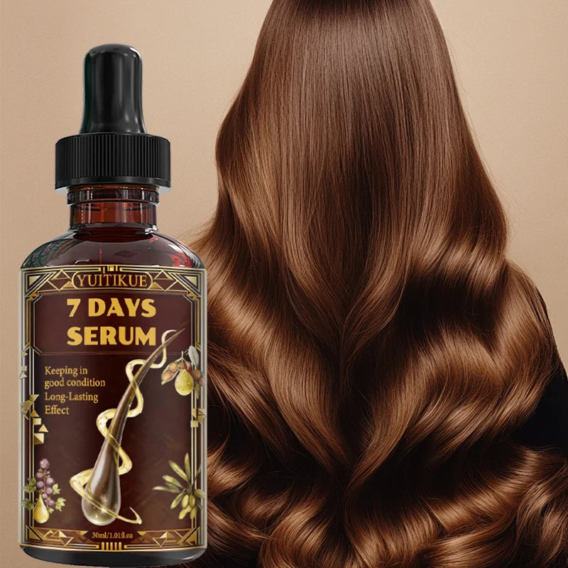 YUITIKUE 7 Days Hair Serum | Natural Plant Extracts Blend | For Long-Lasting Hair Condition & Gentle Daily Nourishment Care 30ml Peaceful Pleasures Health and Wellness