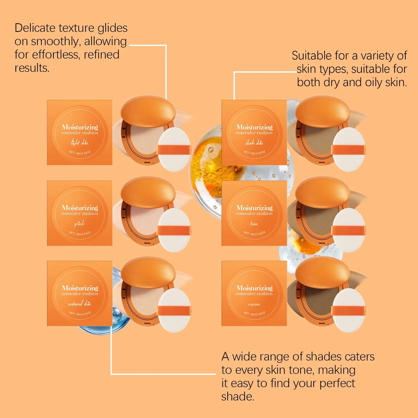 Air Cushion BB CC Cream Foundation – Flawless Coverage 18g