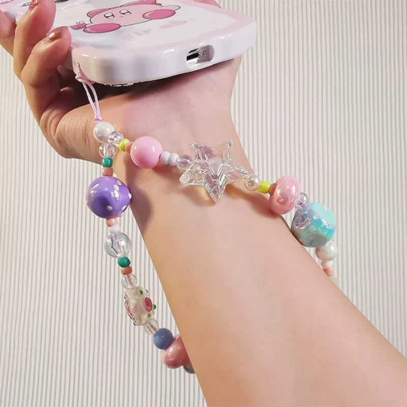 Graffiti Bead Star Bracelet Phone Wrist Lanyard & Key Strap