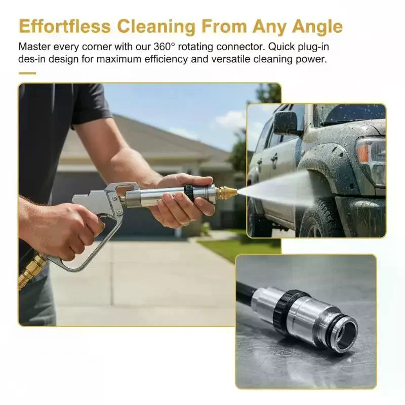 360° Rotatable Jet Nozzle | 1/4" Quick Connect Leak-Proof