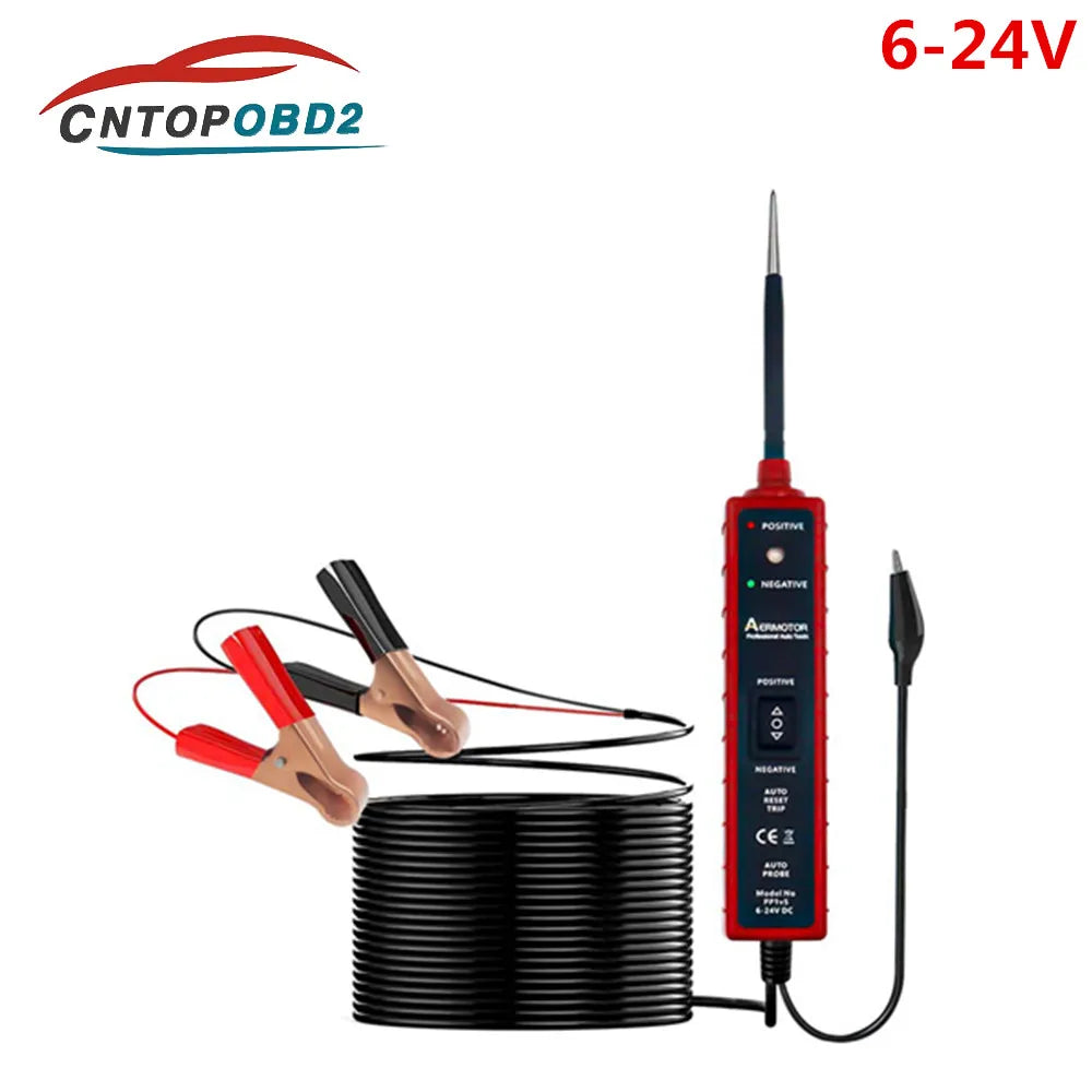 Automotive Circuit Tester 6-24V DC Power Probe w/ Switch