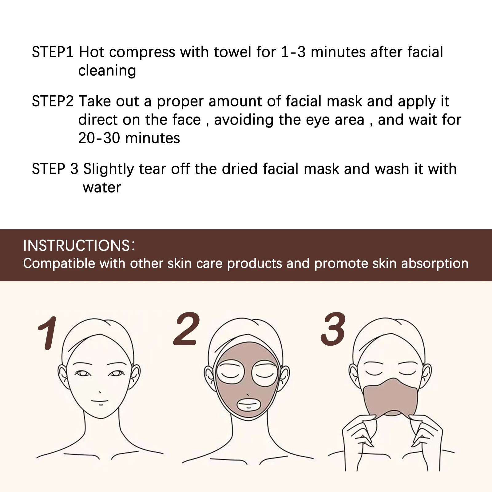 Firming Brighten Facial Peel-Off Mask Reduce Melanin Production Improve Dullness Deep Nourish Skin Moisturiz Sleep Facial Mask Peaceful Pleasures Health and Wellness