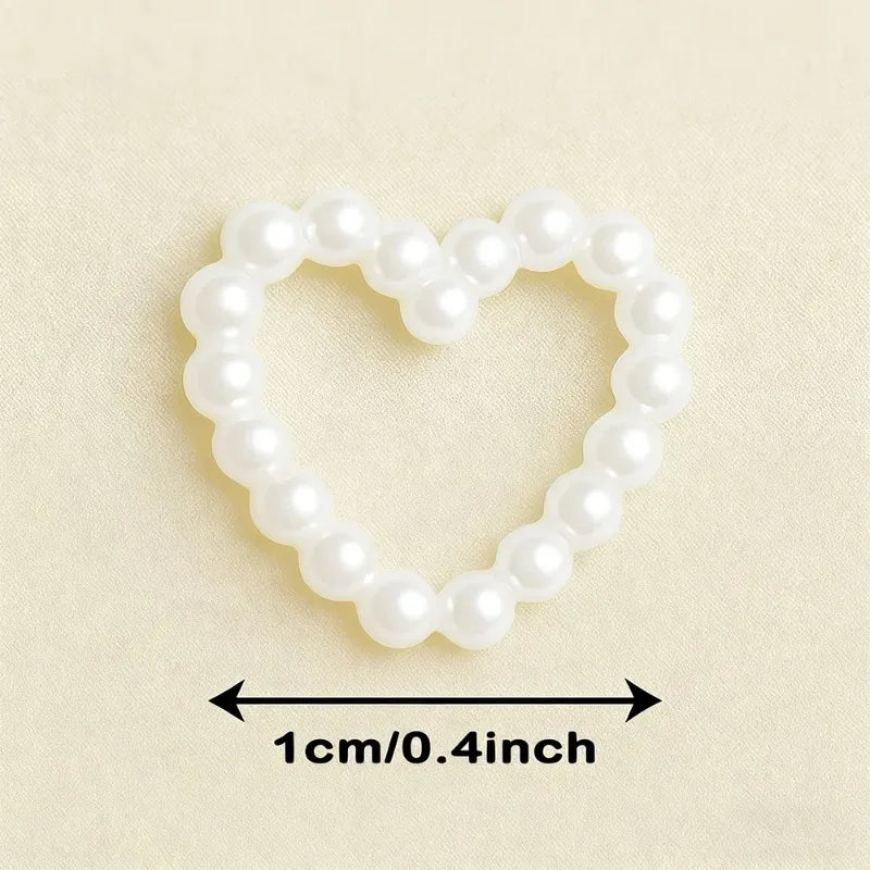 50pcs Pearl Heart Table Scatter – Wedding & Bridal Decor Beads Wedding Table Scatter Peaceful Pleasures Health and Wellness
