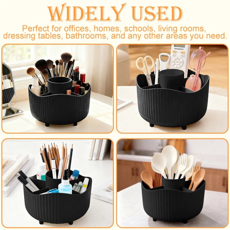 360° Rotating Makeup Organizer with Drawers | Desk Storage Box