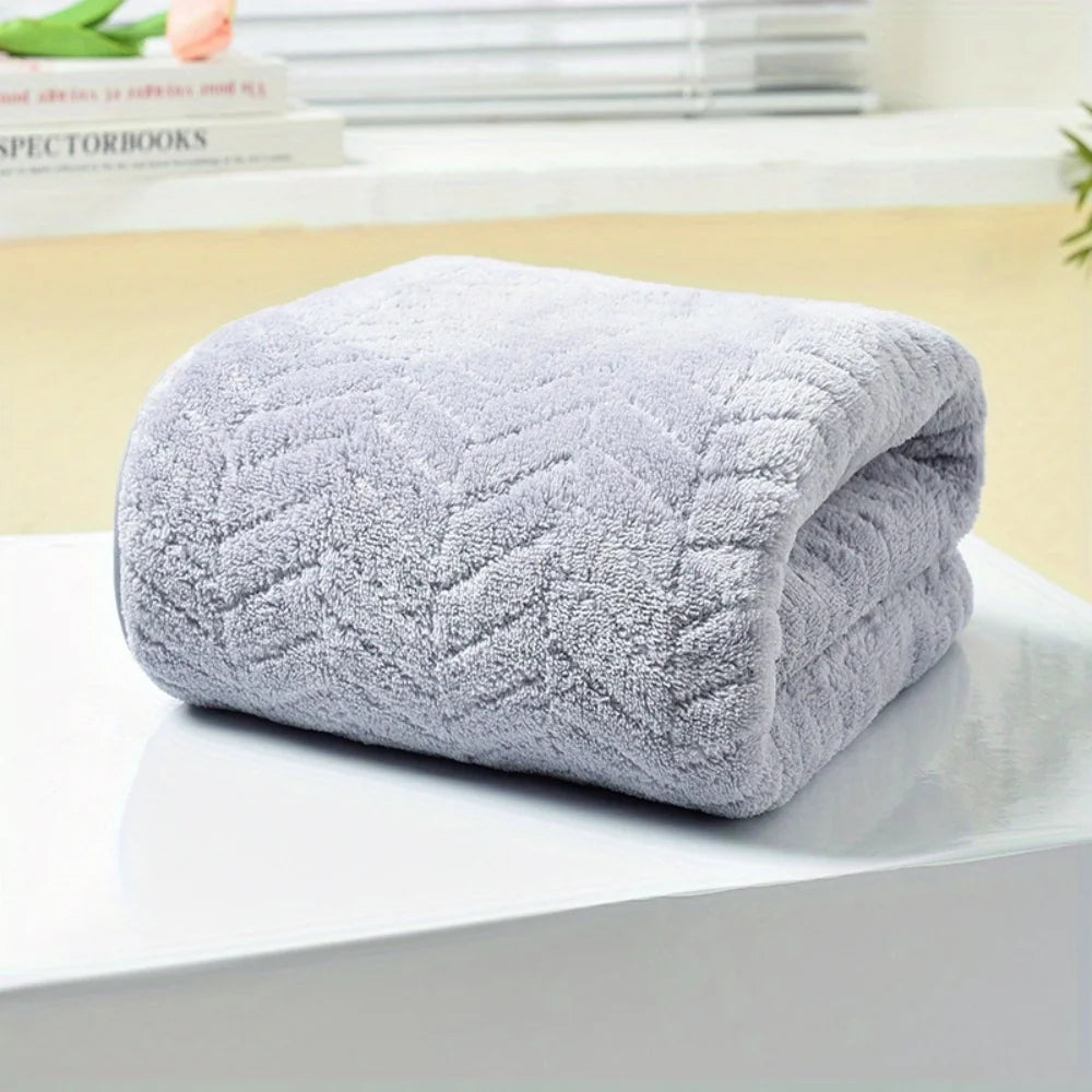 Large Bath Towel – Quick-Dry, Ultra-Soft & Absorbent Bath Towel Peaceful Pleasures Health and Wellness Gray 35X75CM