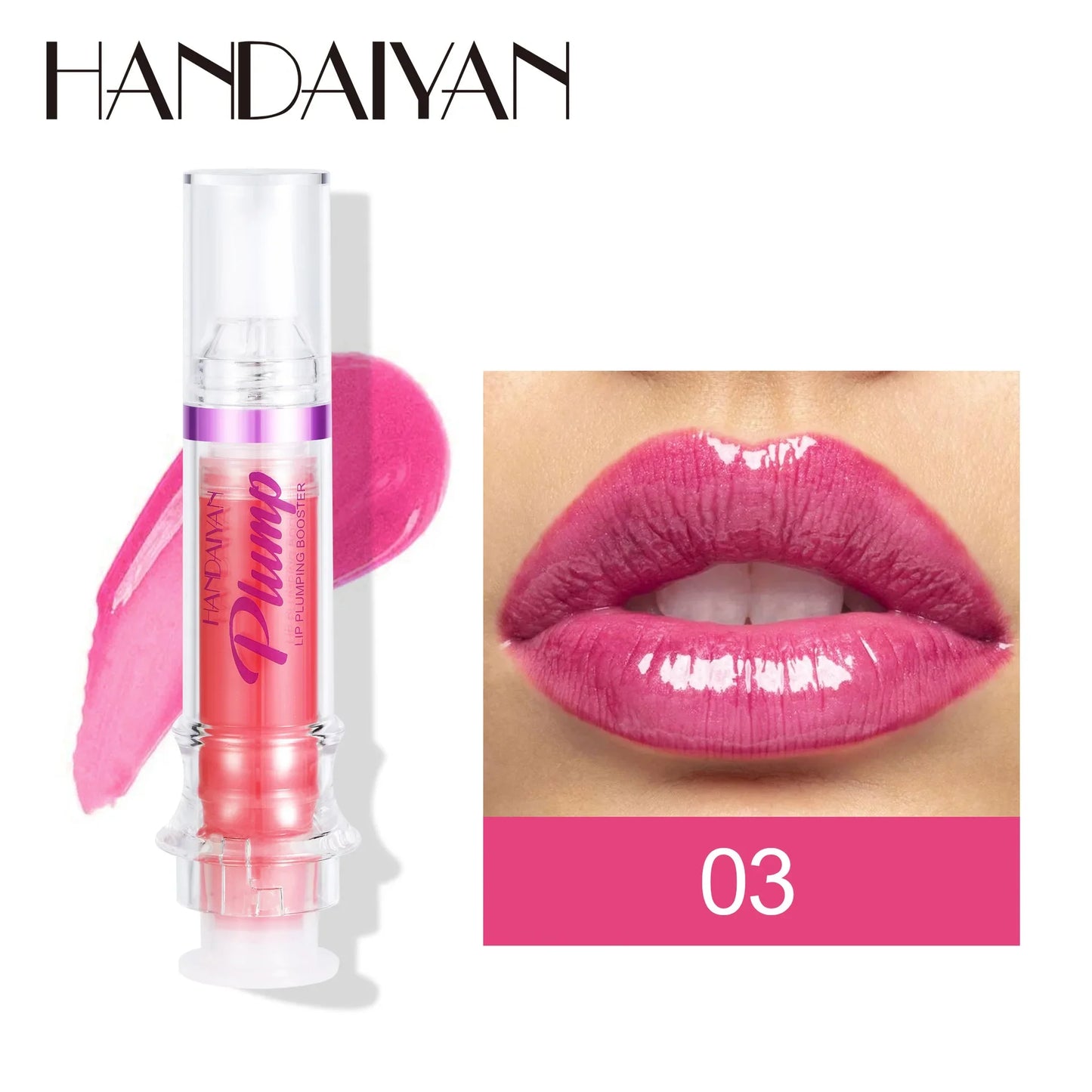HANDAYAN 6-Color Lip Plumping Gloss – Honey Oil & Vitamin E Set