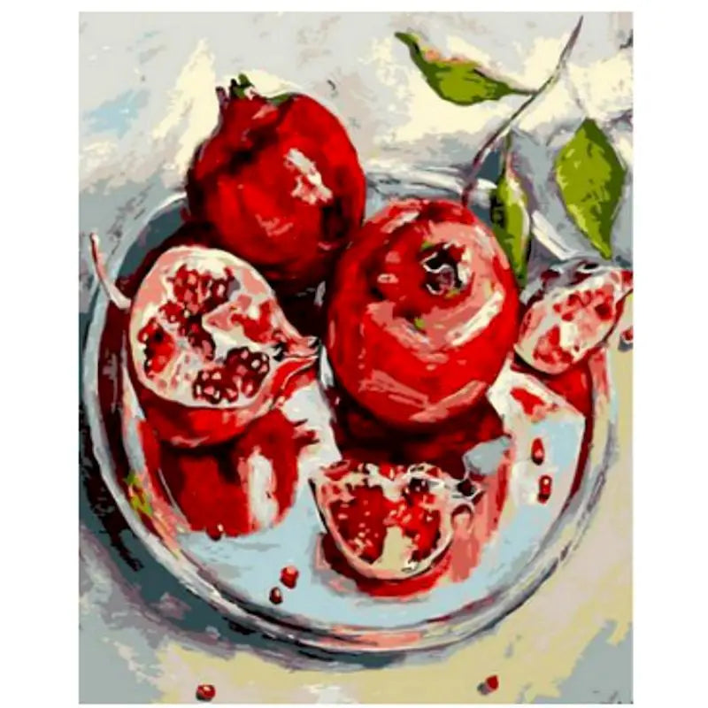 Pomegranate Paint by Numbers Kit – DIY Canvas Art 60x75cm