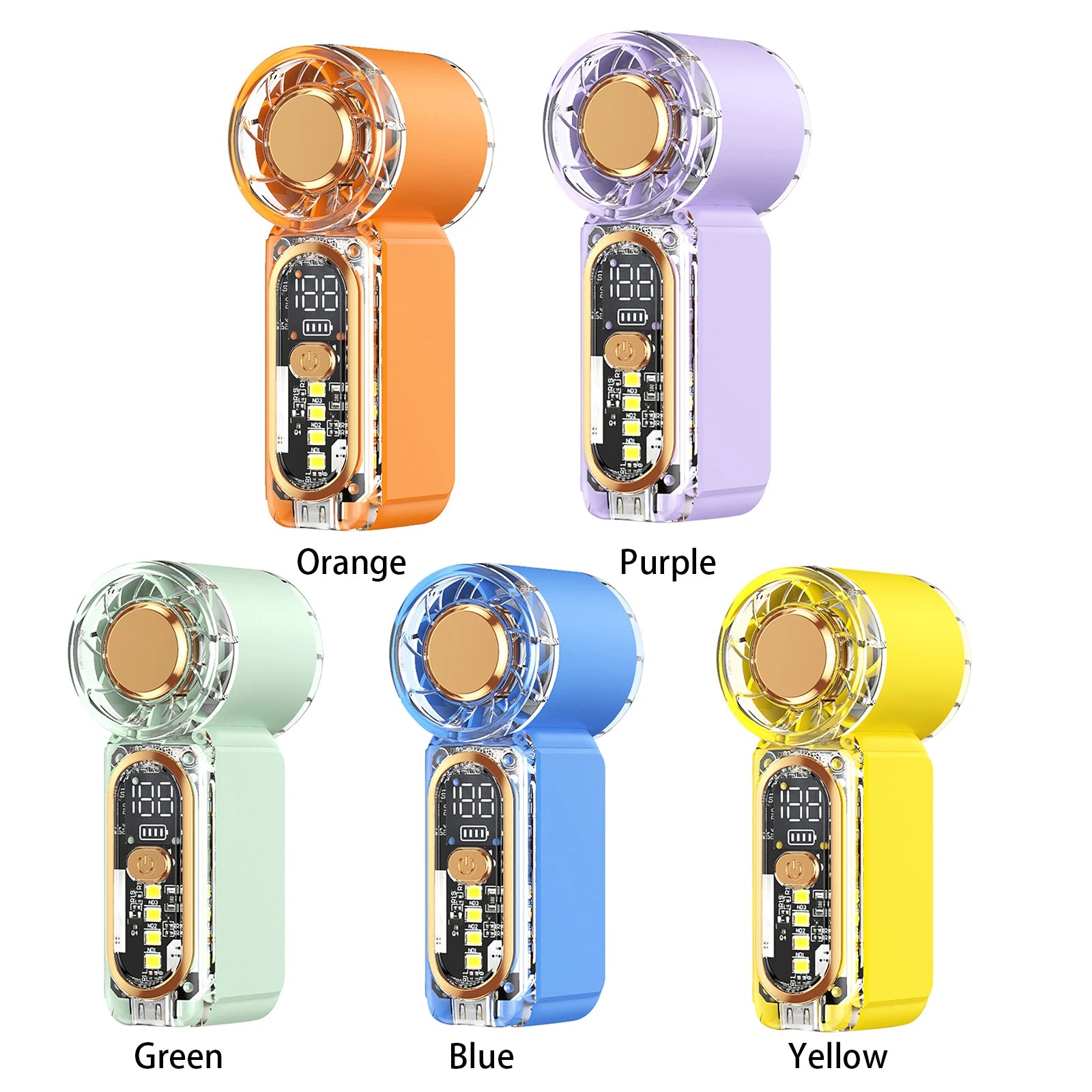 Personal Mini Air Cannon Fan SOS Flashing Light Ice Feeling Handheld Fan Mini Personal Pocket Fans for Travel/Summer/Concerts Peaceful Pleasures Health and Wellness