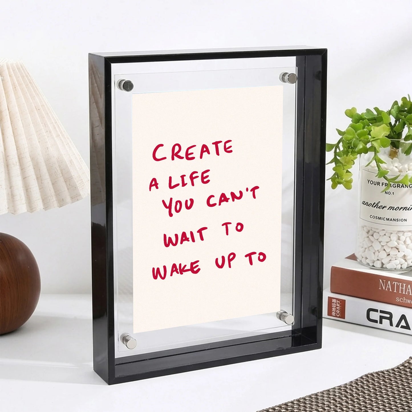 Acrylic Inspirational Quote Photo Frame | Wall Decor