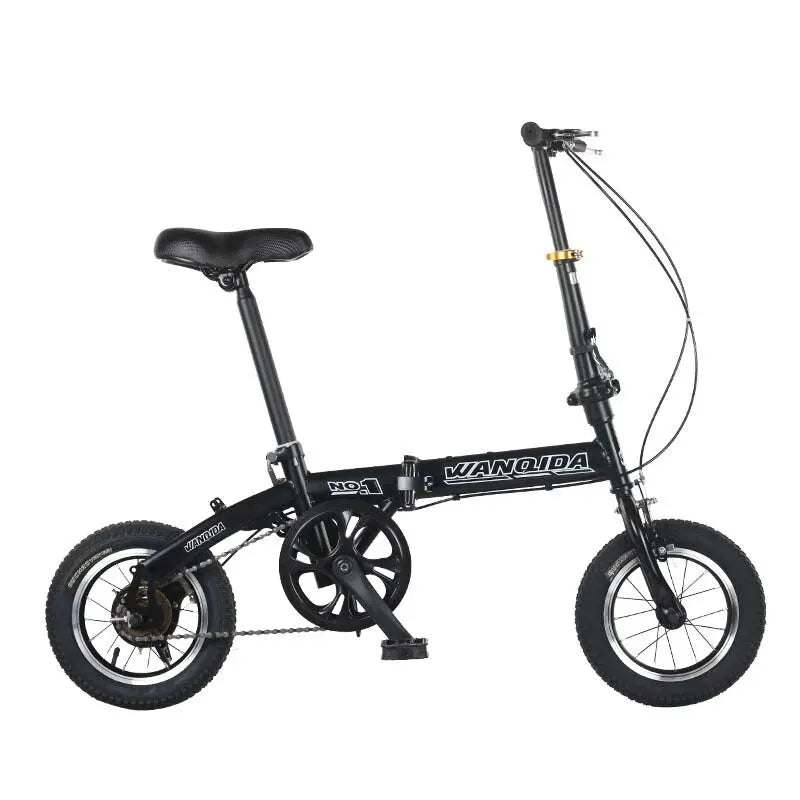 Folding Mountain Bike 12" | Unisex Off-Road Steel Frame Bicycle