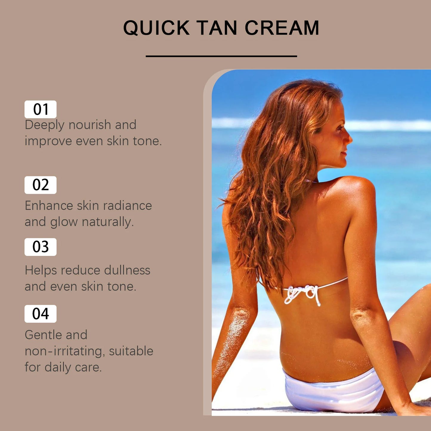 OceAura Sunless Self Tanning Cream | Castor & Jojoba Oil