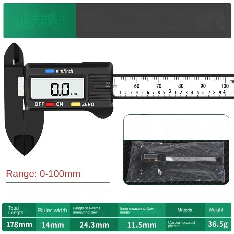 Digital Vernier Caliper 100mm/150mm Plastic LCD Measuring Tool