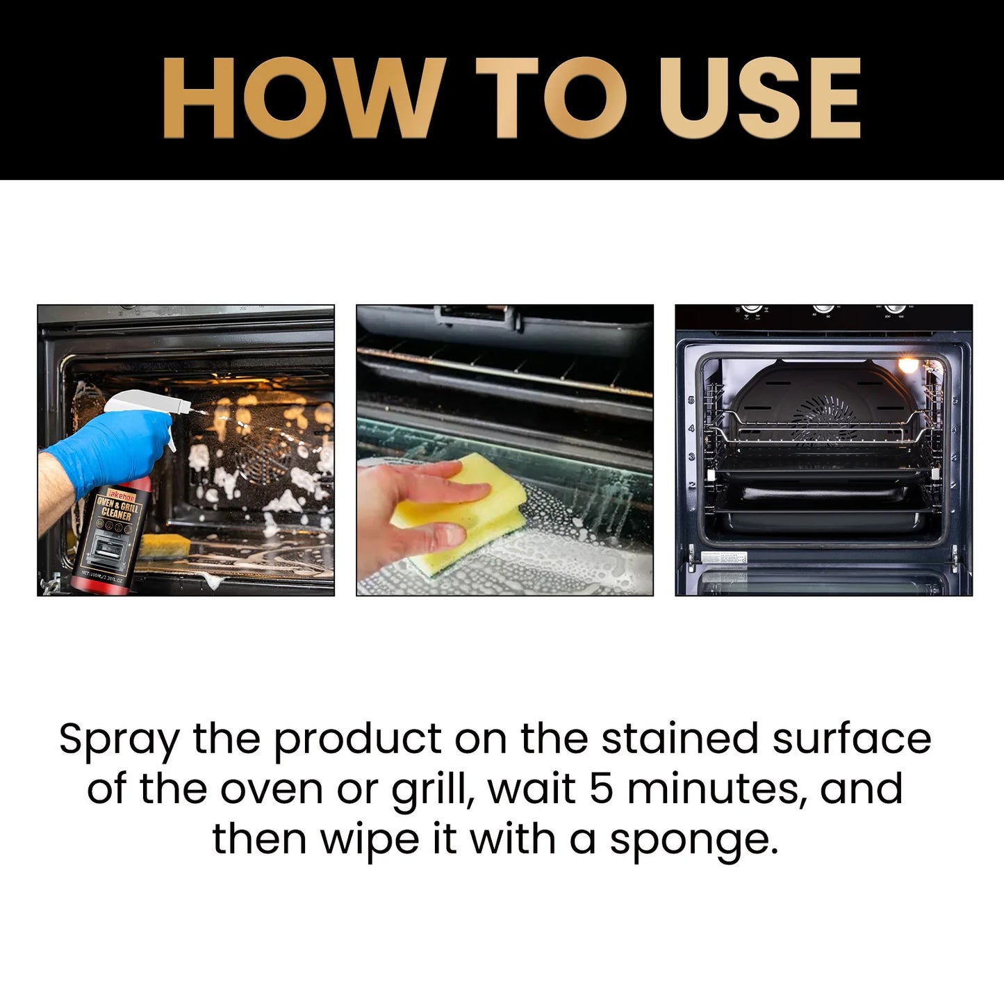 JAKEHOE Oven & Stove Foam Cleaner | Grease & Grime Remover