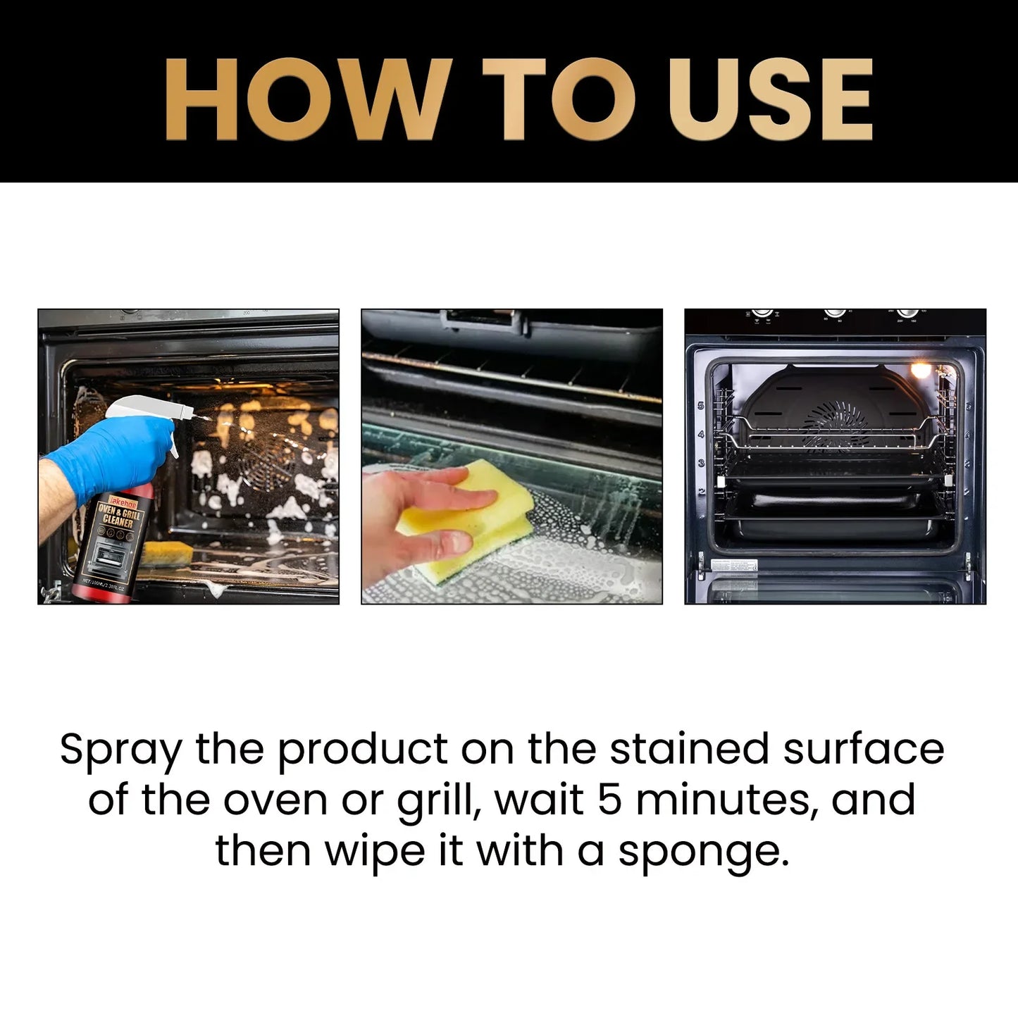 JAKEHOE Oven & Stove Foam Cleaner – Grease & Grime Remover 100ml Oven Foam Cleaner Oasis Select