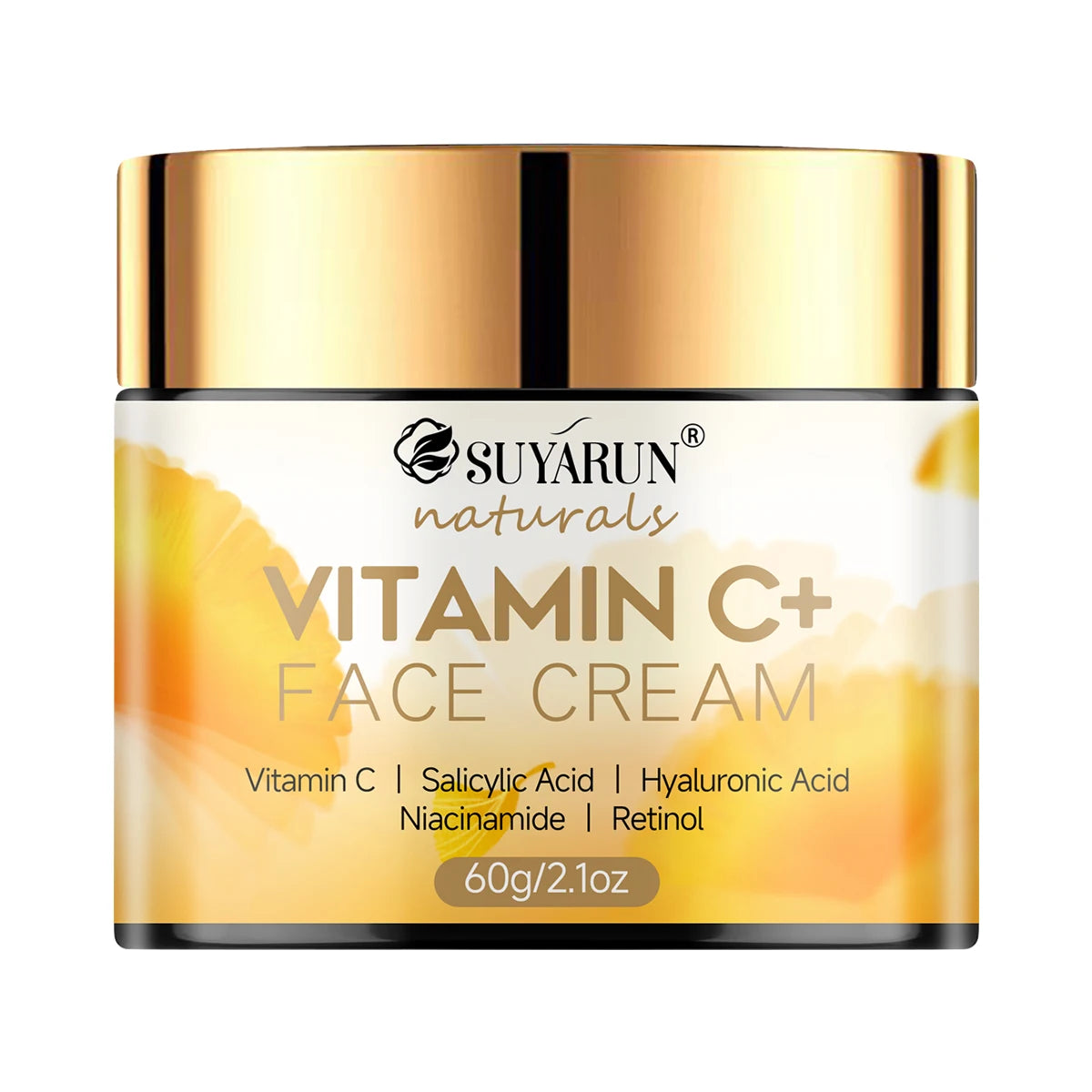 SUYARUN Hyaluronic Acid & Honey Vitamin C Face Cream - Brightening Anti-Aging Moisturizer, Hydrating Day/Night Cream for Skin. Peaceful Pleasures Health and Wellness 60g