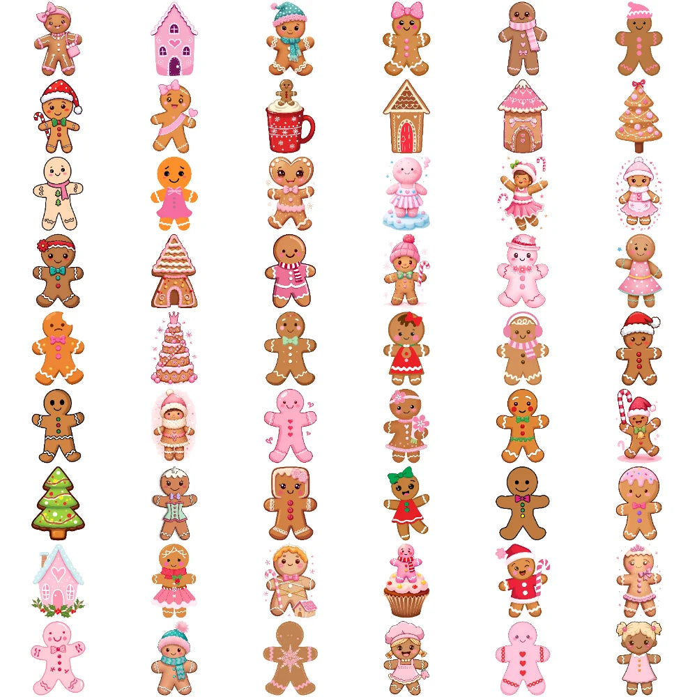 54-Piece Christmas Temporary Tattoos – Waterproof Body Stickers