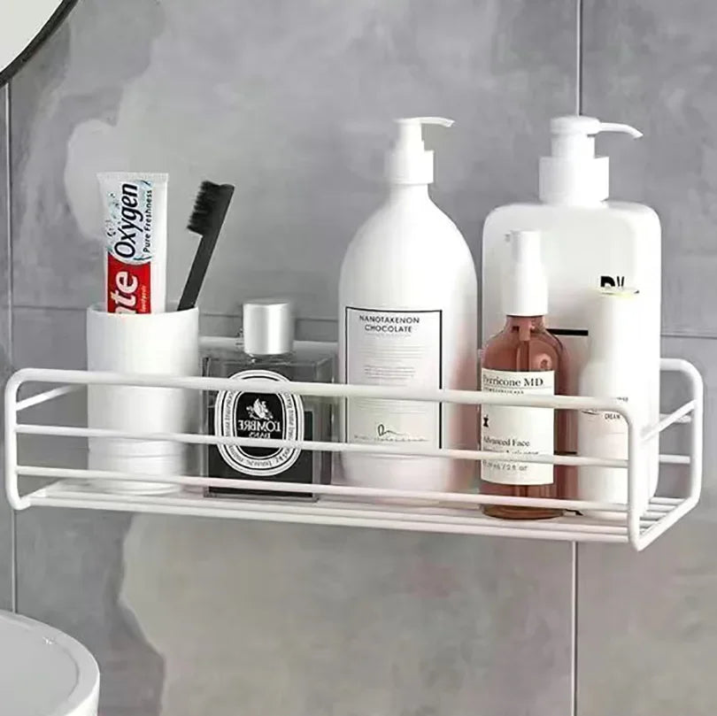 Metal Floating Wall Shelf Organizer – Bathroom & Kitchen