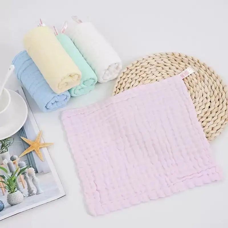 5-Pack Baby Muslin Washcloths | 6-Layer Soft Cotton Gauze Towels