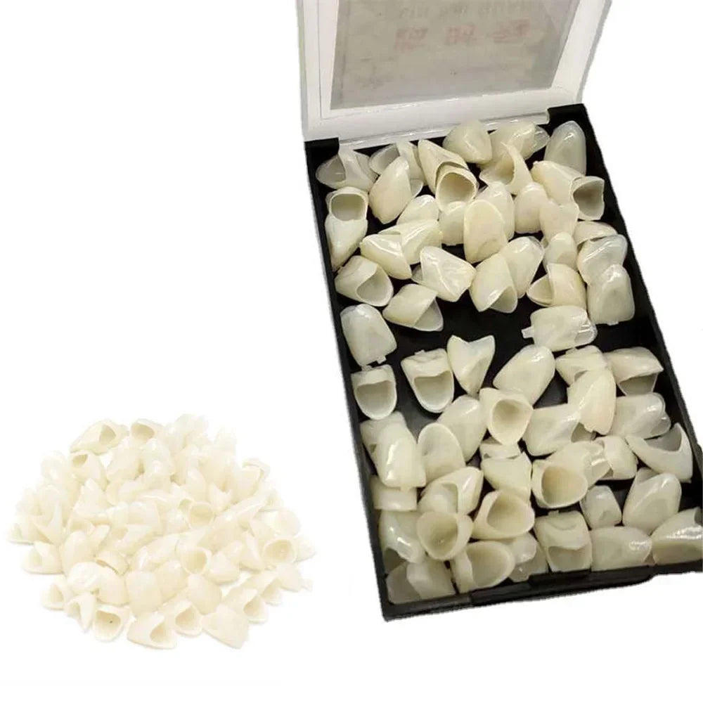 5 Boxes Dental Teeth Veneers Whitening False Denture Resin Temporary Crown Replacement Kit Porcelain Dental Material Oral Care Peaceful Pleasures Health and Wellness Front teeth