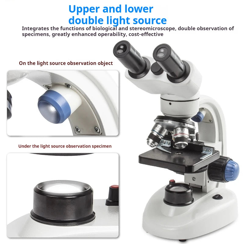 640x High Magnification High-Definition Binocular Biological Microscope for Student Experiments Peaceful Pleasures Health and Wellness