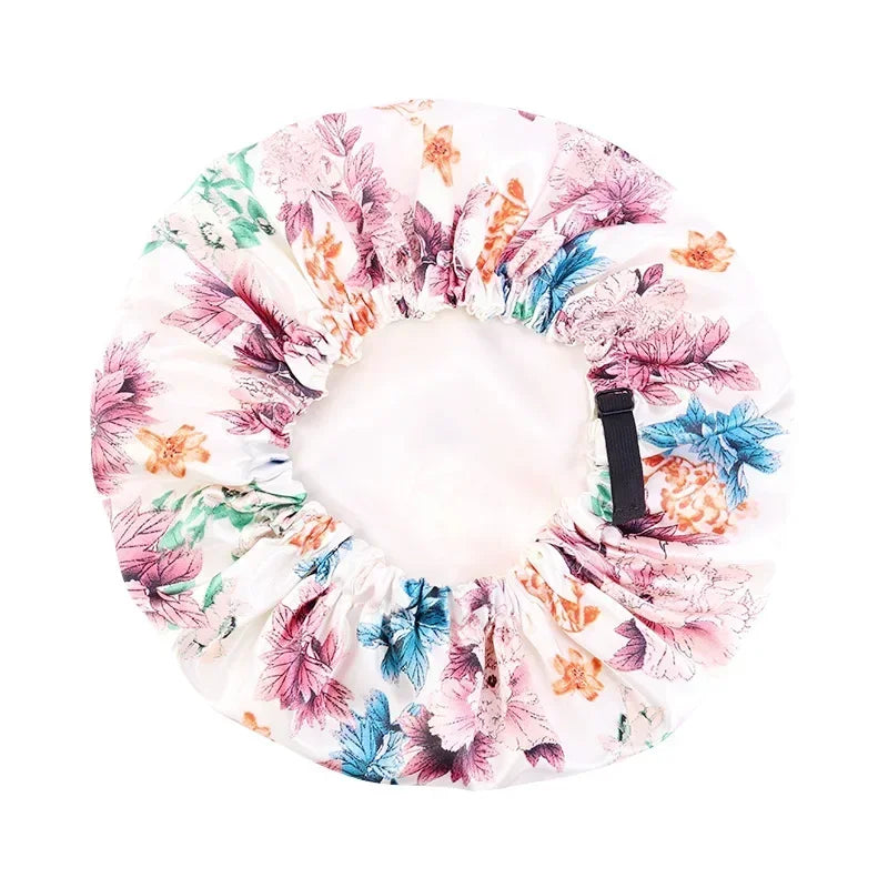 Satin Sleep Bonnet for Women | Wide Elastic Night Hair Cap