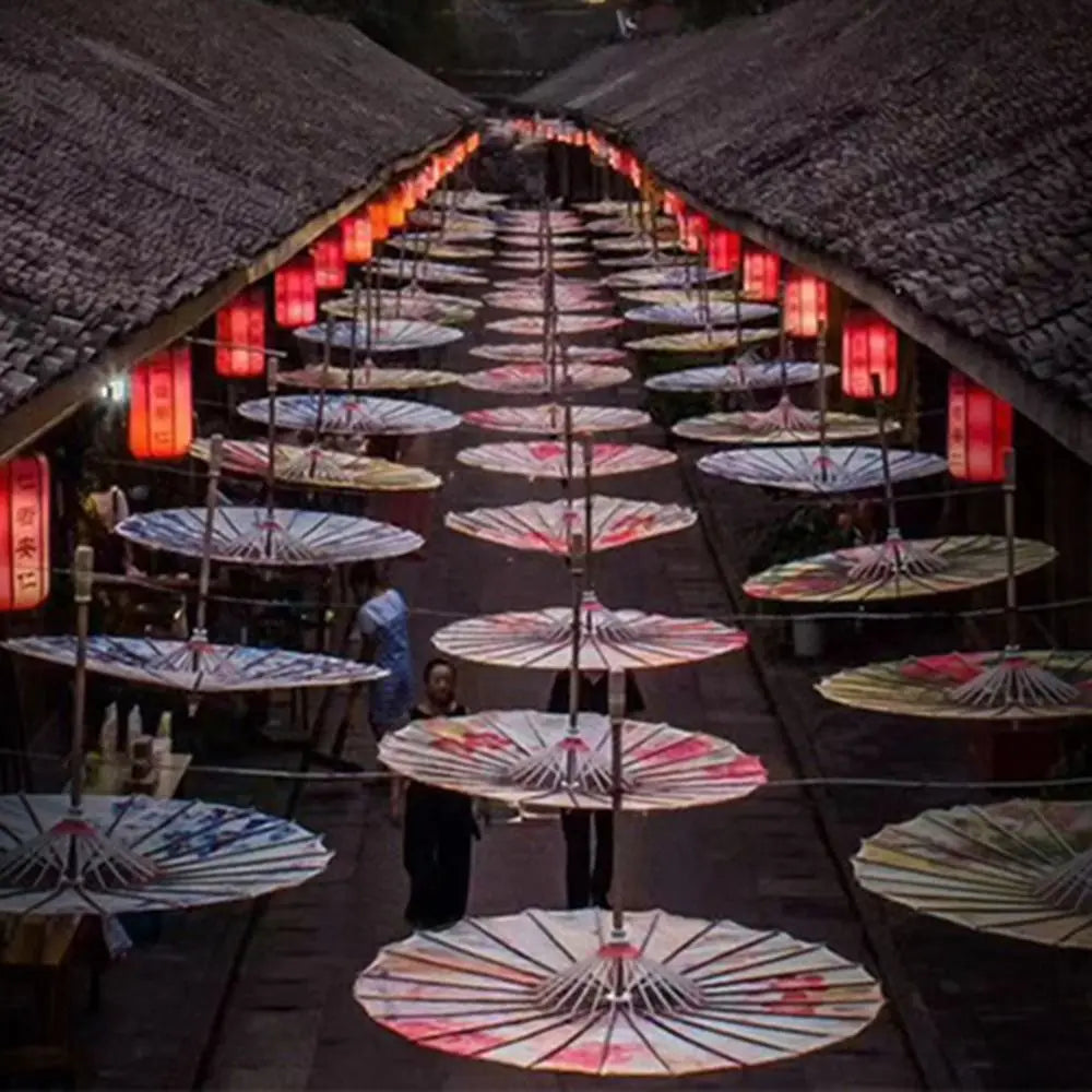 Handmade Chinese Silk Parasol | Decorative Dance Umbrella