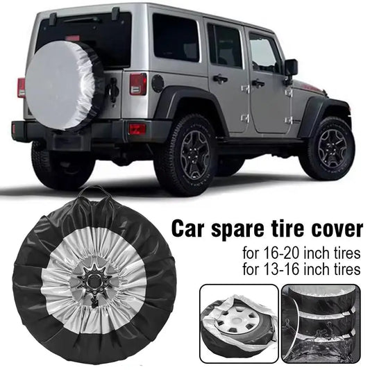 190/210T Polyester Taffeta Car Spare Tire Cover Snow Tire Storage Bag Wheel Protector Universal Waterproof Dustproof Wheel Cover Peaceful Pleasures Health and Wellness