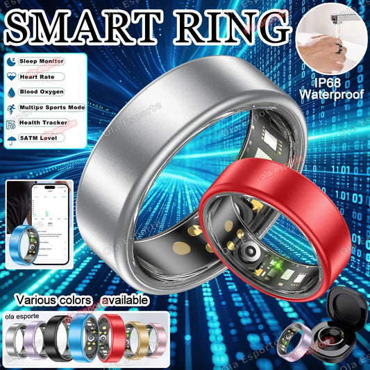 Smart Ring | Heart Rate, Sleep & SpO₂ Tracker + Charging Case Smart Ring Tracker Peaceful Pleasures Health and Wellness