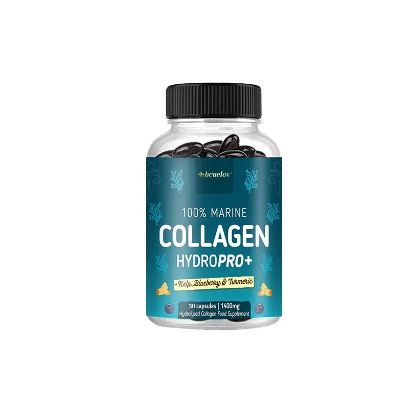 Hydrolyzed Marine Collagen - HYDROPRO supports skin and joint, hair and nail health nutritional supplement Peaceful Pleasures Health and Wellness 30 count-1 bottle