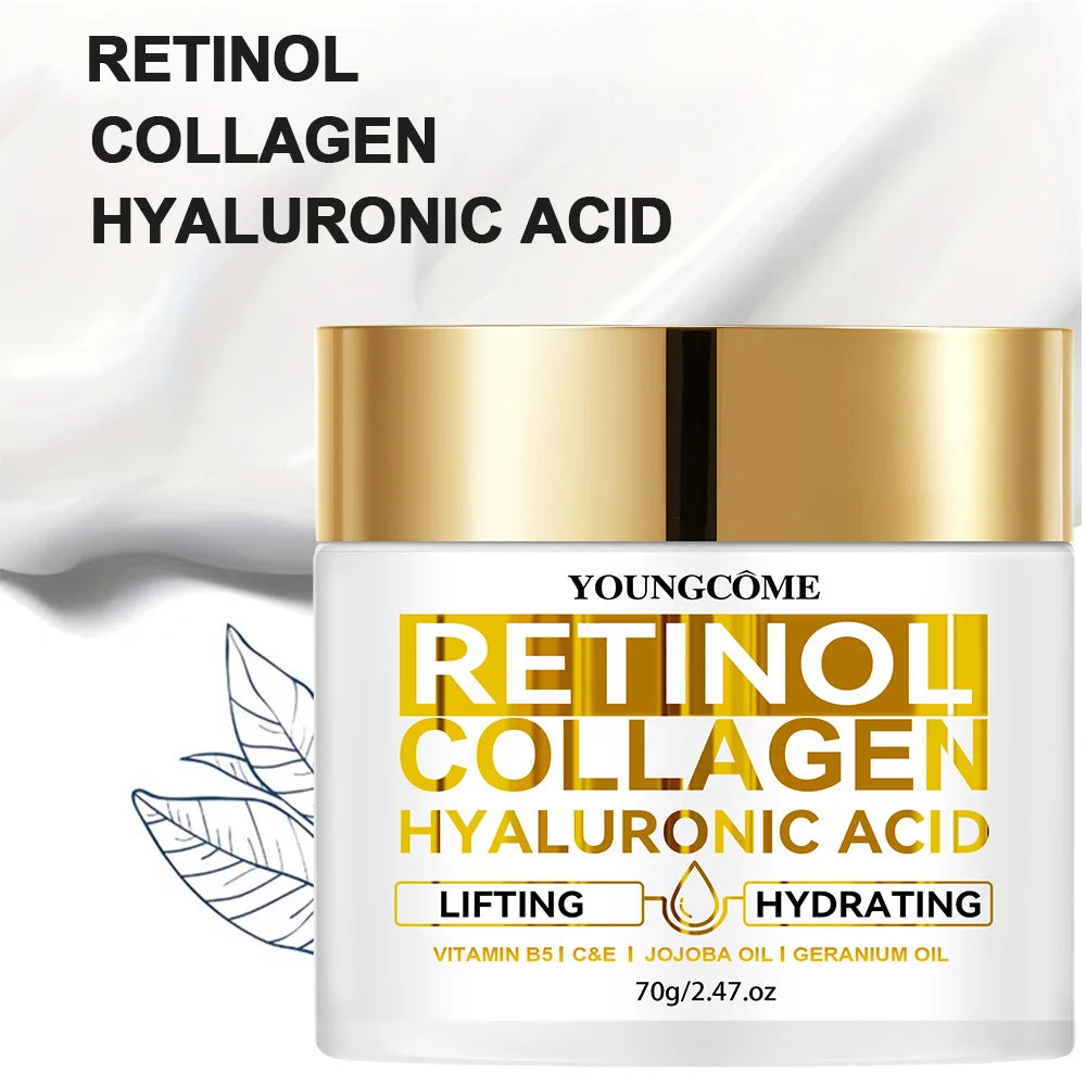 Retinol Anti Aging Face Cream Moisturizing Wrinkle Remover Collagen Hyaluronic Acid Creams Skin Care Cosmetic 30&60ML Peaceful Pleasures Health and Wellness