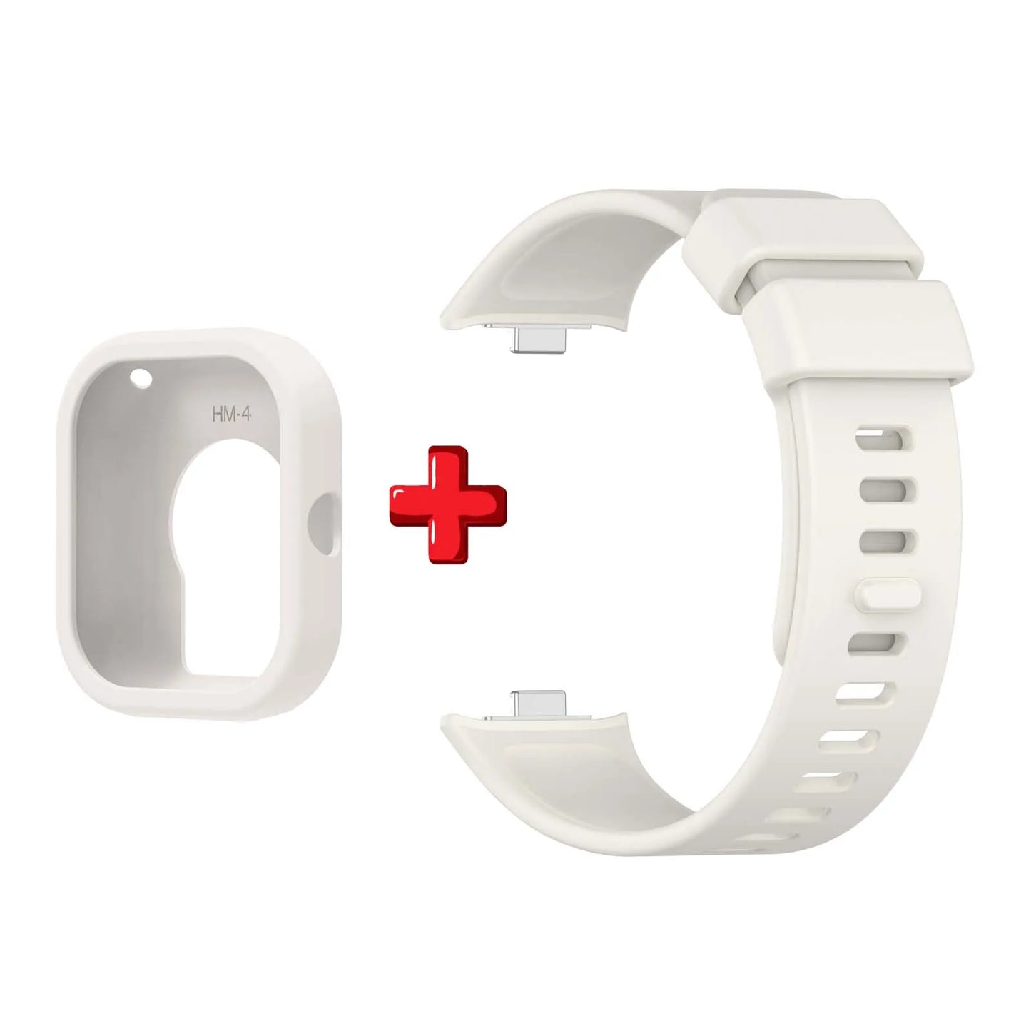 Silicone Watch Band & Case for Xiaomi Redmi Watch 4 Peaceful Pleasures Health and Wellness White