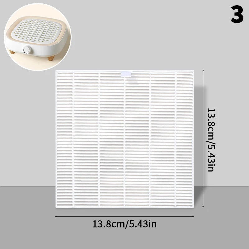 Nail Dust Collector Replacement Filter Nail Vacuum Cleaner Filter Manicure Screen Plate Brushless Nail Dust Extractor Filter Peaceful Pleasures Health and Wellness 3
