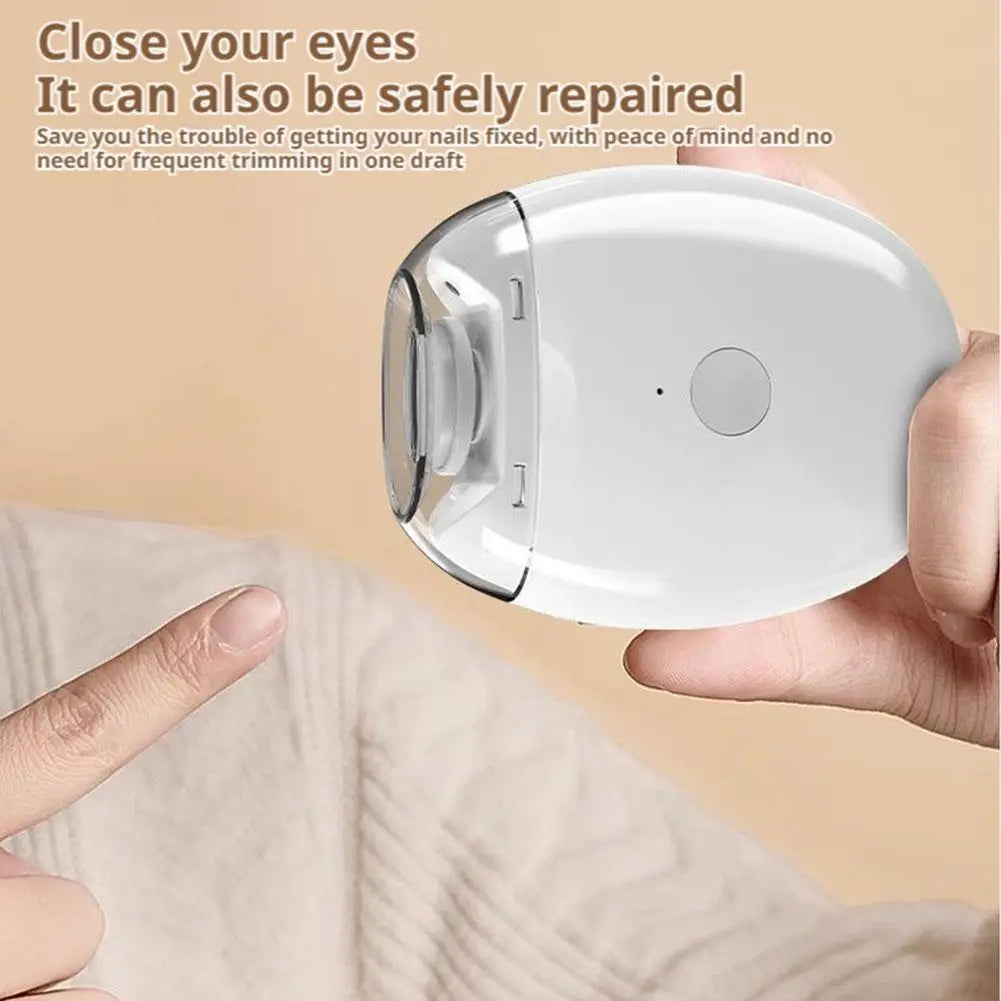 2-in-1 Electric Nail Clipper & Grinder with LED Light | Baby & Adult