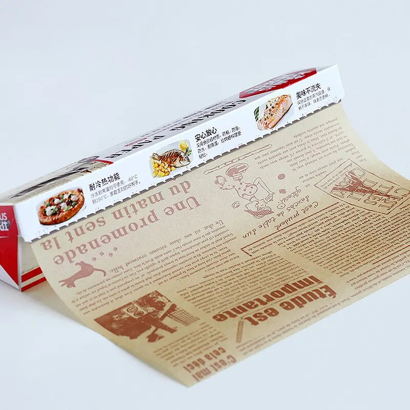 Oil-absorbing Paper Roll for Baking Or Meal Mat With Slide Cutter Easy to Cut &Nonstick 8M Cooking Paper for Bread Kitchen Tool Peaceful Pleasures Health and Wellness