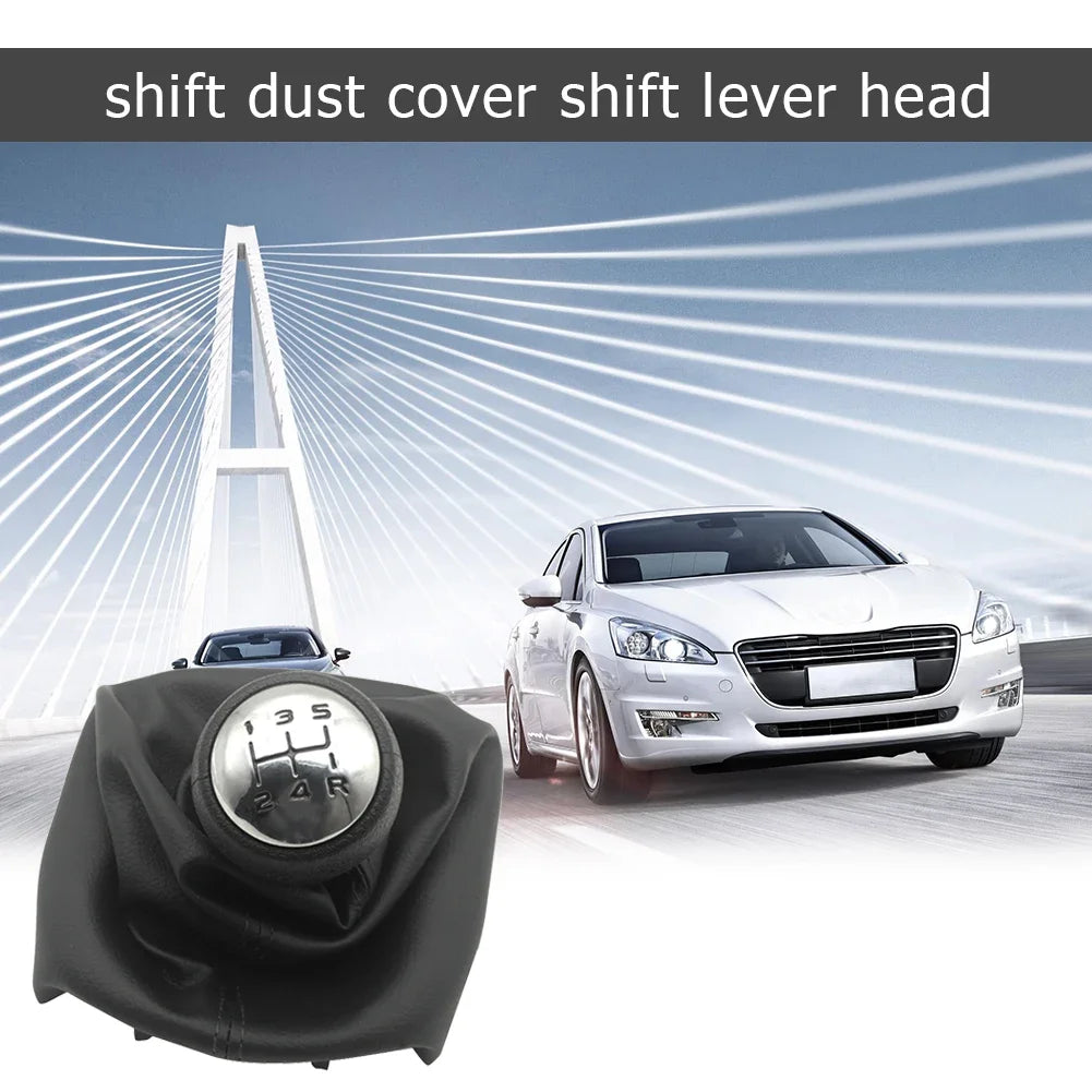 For Peugeot 206 207 307 Citroen C3/C4/C5 5 Speed Gear Shift Knob Shifter Lever Stick Gaiter Boot Cover PU Car Accessories Peaceful Pleasures Health and Wellness