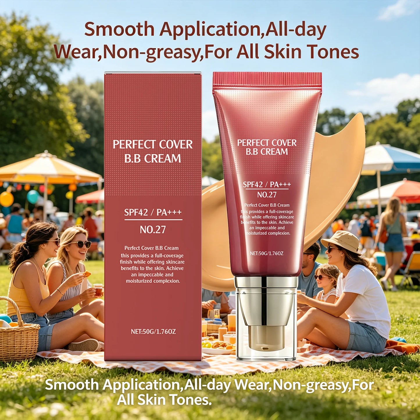 Moisturizing BB Cream Concealer – UVA Block & Blemish Cover 50g BB Cream Concealer Peaceful Pleasures Health and Wellness