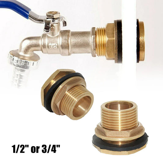 Brass Bib Tap Click-Lock Fitting for Water Tanks & Rain Butts Brass Tank Tap Fitting Oasis Select