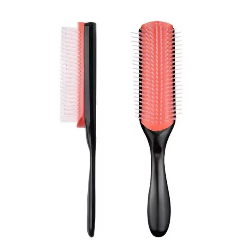 9-Rows Denman Brush Women Detangling Styling Hairbrush Scalp Massager Salon Hairdressing Straight Curly Wet Hair Comb Peaceful Pleasures Health and Wellness